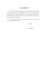 Teacher Self-Evaluation in Their Own Practice A Case Study at Nhu Van Lan High School = Giáo viên tự đánh giá giờ dạy Nghiên cứu điển hình tại trường THPT Nhữ Văn Lan