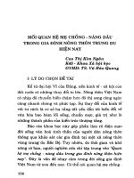 Mối quan hệ mẹ chồng - nàng dâu trong gia đình nông thôn trung du hiện nay
