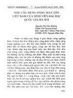 Nhu cầu dùng hàng may sẵn Việt Nam của sinh viên đại học Quốc gia Hà Nội