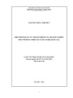 Biện pháp quản lý trách nhiệm của doanh nghiệp đối với phát triển kỹ năng nghề quốc gia