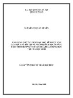 Vận dụng phương pháp dạy học tích cực vào dạy học một số dạng bài tập về vectơ (hình học 10 nâng cao) theo hướng tích cực hóa hoạt động học tập của học sinh