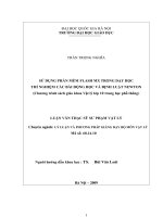 Sử dụng phần mềm Flash MX trong dạy học thí nghiệm các bài động học và định luật Newton (chương trình sách giáo khoa vật lý lớp 10 trung học phổ thông
