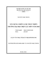 Xây dựng chiến lược phát triển Trường Đại học Điện lực đến năm 2020