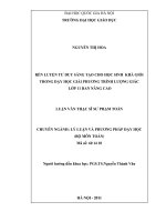 Rèn luyện tư duy sáng tạo cho học sinh khá giỏi trong dạy học giải phương trình lượng giác lớp 11 ban nâng cao