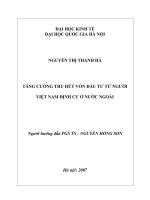 Tăng cường thu hút vốn đầu tư từ người Việt Nam định cư ở nước ngoài