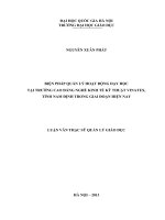 Biện pháp quản lý hoạt động dạy học tại trường Cao đẳng Nghề Kinh tế - Kỹ thuật Vinatex, tỉnh Nam Định trong giai đoạn hiện nay