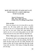 Bước đầu tìm hiểu về ngôn ngữ ca từ trong một số ca khúc hiện đại về đề tài Hà Nội