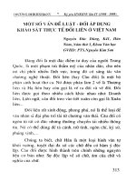 Một số vấn đề luật - đối áp dụng khảo sát thực tế đối liên ở Việt Nam