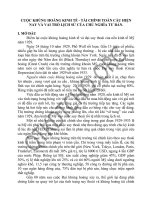 CUỘC KHỦNG HOẢNG KINH TẾ - TÀI CHÍNH TOÀN CẦU HIỆN NAY VÀ VAI TRÒ LỊCH SỬ CỦA CHỦ NGHĨA TƯ BẢN