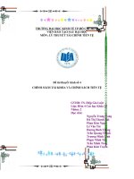 TIỂU LUẬN MÔN LÝ THUYẾT TÀI CHÍNH TIỀN TỆ CHÍNH SÁCH TÀI KHÓA VÀ CHÍNH SÁCH TIỀN TỆ