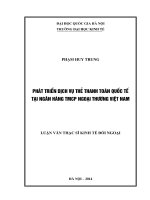 Phát triển dịch vụ thẻ thanh toán quốc tế tại ngân hàng TMCP Ngoại thương Việt Nam