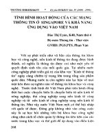 Tình hình hoạt động của cách mạng thông tin ở Singapore và khả năng ứng dụng vào Việt Nam
