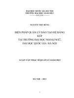 Biện pháp quản lý đào tạo hệ bằng kép tại Trường Đại học Ngoại ngữ, Đại học Quốc gia Hà Nội