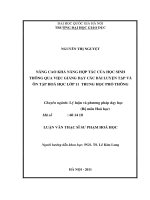 Nâng cao khả năng hợp tác của học sinh thông qua việc giảng dạy các bài luyện tập và ôn tập hóa học lớp 11 trung học phổ thông