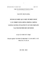 Đánh giá hiệu quả một số biện pháp can thiệp cộng đồng phòng chống loãng xương ở người từ 45 tuổi trở lên tại thành phố Hồ Chí Minh