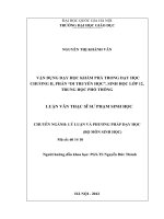 Vận dụng dạy học khám phá trong dạy học chương II, phần di truyền học sinh học lớp 12, trung học phổ thông