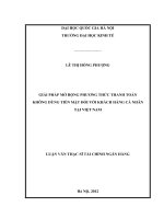 Giải pháp mở rộng phương thức thanh toán không dùng tiền mặt đối với khách hàng cá nhân tại Việt Nam