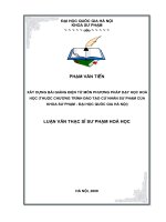 Xây dựng bài giảng điện tử môn học Phương pháp dạy học Hóa học thuộc chương trình đào tạo cử nhân sư phạm của Khoa Sư phạm - Đại học Quốc gia Hà Nội