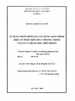 Sử dụng phần mềm eXe xây dựng giáo trình điện tử phần điện học chương trình vật lý 11 trung học phổ thông