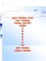 Hướng dẫn thanh quyết toán công trình