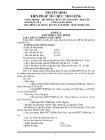 Biện pháp tổ chức thi công hệ thống thủy lợi song phú