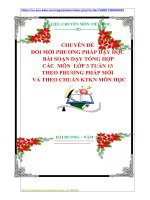 CHUYÊN ĐỀ ĐỔI MỚI PHƯƠNG PHÁP DẠY HỌC: BÀI SOẠN DẠY TỔNG HỢP CÁC MÔN  LỚP 3 TUẦN 13  THEO PHƯƠNG PHÁP MỚI   VÀ THEO CHUẨN KTKN MÔN HỌC.