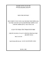 Phát triển tư duy sáng tạo cho học sinh thông qua dạy học Giải bài tập tọa độ hình học không gian chương trình lớp 12- Ban nâng cao