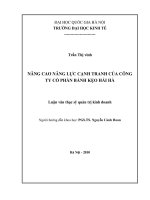 Nâng cao năng lực cạnh tranh của Công ty Cổ phần Bánh kẹo Hải Hà