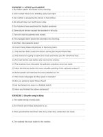 Bài tập trắc nghiệm và tự luận về thể bị động 1 dành cho học sinh THPT