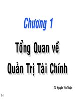 Chương 1 Tổng quan về quản trị tài chính (Bộ môn Bài giảng Quản trị tài chính)