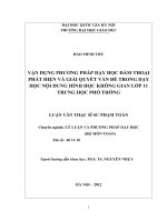 Vận dụng phương pháp dạy học đàm thoại phát hiện và giải quyết vấn đề trong dạy học nội dung hình học không gian lớp 11 trung học phổ thông