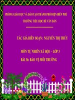 slide thuyết trình  TNXH 3 Bảo vệ môi trường