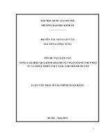Nâng cao hiệu quả kinh doanh của Ngân hàng TMCP Đầu tư và Phát triển Việt Nam - chi nhánh Hà Tây