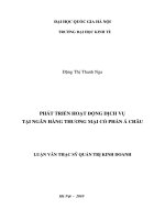Phát triển hoạt động dịch vụ tại Ngân hàng Thương mại Cổ phần Á Châu ACB