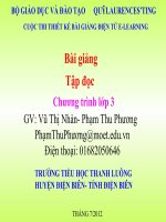 slide thuyết trình Tập đọc lớp 3 - Cái cầu (Tiểu học Thanh Luông)