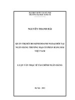 Quản trị rủi ro kinh doanh ngoại hối tại Ngân hàng Thương mại cổ phần Hàng hải Việt Nam