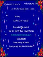 slide thuyết trình Tập đọc lớp 3 - Cùng vui chơi