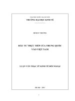 Đầu tư trực tiếp của Trung Quốc vào Việt Nam