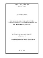 Các biện pháp quản lý đội ngũ giáo viên các trường Trung học phổ thông Thành phố Yên Bái trong giai đoạn hiện nay