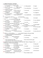 Bài tập trắc nghiệm và tự luận về thể bị động 2 dành cho học sinh THPT