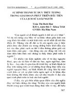 Sự hình thành tư duy trừu tượng trong giai đoạn phát triển đầu tiên của lịch sử loài người