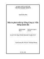 Đầu tư phát triển tại Tổng Công ty Viễn thông Quân đội