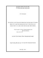 Xây dựng và sử dụng hệ thống bài tập hóa học về sơ đồ hình vẽ và độ thị nhằm phát huy tính tích cực nhận thức của học sinh trung học phổ thông