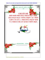 CHUYÊN ĐỀ ĐỔI MỚI PHƯƠNG PHÁP DẠY HỌC: BÀI SOẠN DẠY TỔNG HỢP CÁC MÔN  LỚP 3 TUẦN 2  PHƯƠNG PHÁP MỚI  VÀ THEO CHUẨN KTKN MÔN HỌC.