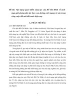 Vận dụng quan điểm sáng tạo của hồ chí minh về cách mạng giải phóng dân tộc theo con đường cách mạng vô sản trong công cuộc đổi mới đất nước hiện nay