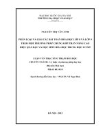 Phân loại và giải các bài toán hóa học lớp 8 và lớp 9 theo một phương pháp chung góp phần nâng cao hiệu quả dạy và học môn Hóa học trung học cơ sở