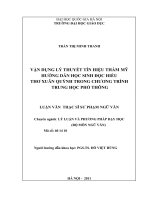 Vận dụng lý thuyết tín hiệu thẩm mỹ hướng dẫn học sinh đọc hiểu thơ Xuân Quỳnh trong chương trình trung học phổ thông