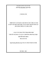 Thiết kế và sử dụng lược đồ tư duy cho các bài luyện tập phần hóa học vô cơ lớp 9 nhằm tích cực hóa hoạt động của học sinh