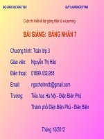 slide thuyết trình Toán 3 Bảng nhân 7