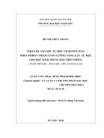 Thiết kế tài liệu tự học có hướng dẫn theo môđun nhằm tăng cường năng lực tự học cho học sinh trung học phổ thông ( Phần phi kim - Hóa học lớp 10 nâng cao